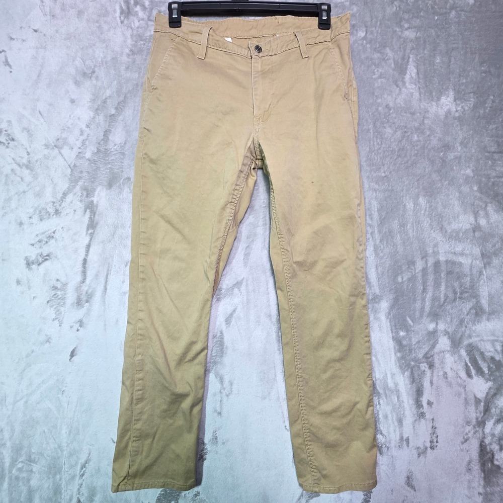Levis Commuter 511 Slim Fit Chino Pants Mens 34x30 Khaki Tan Reinforced Seat